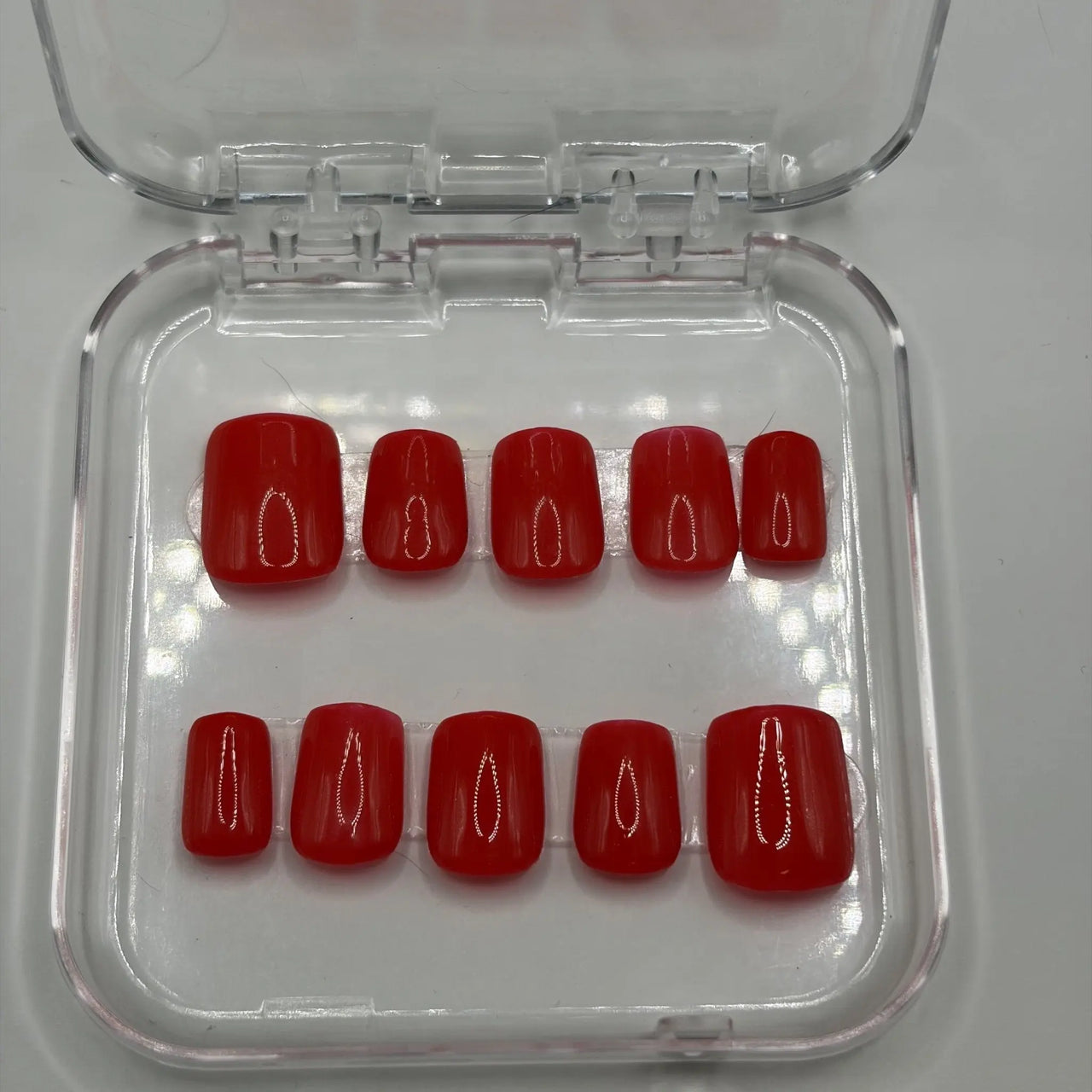 Cherry Bomb Solid Red Nails | Bright Summer Manicure | Premium Gel - X Tips - E. Jo Nails