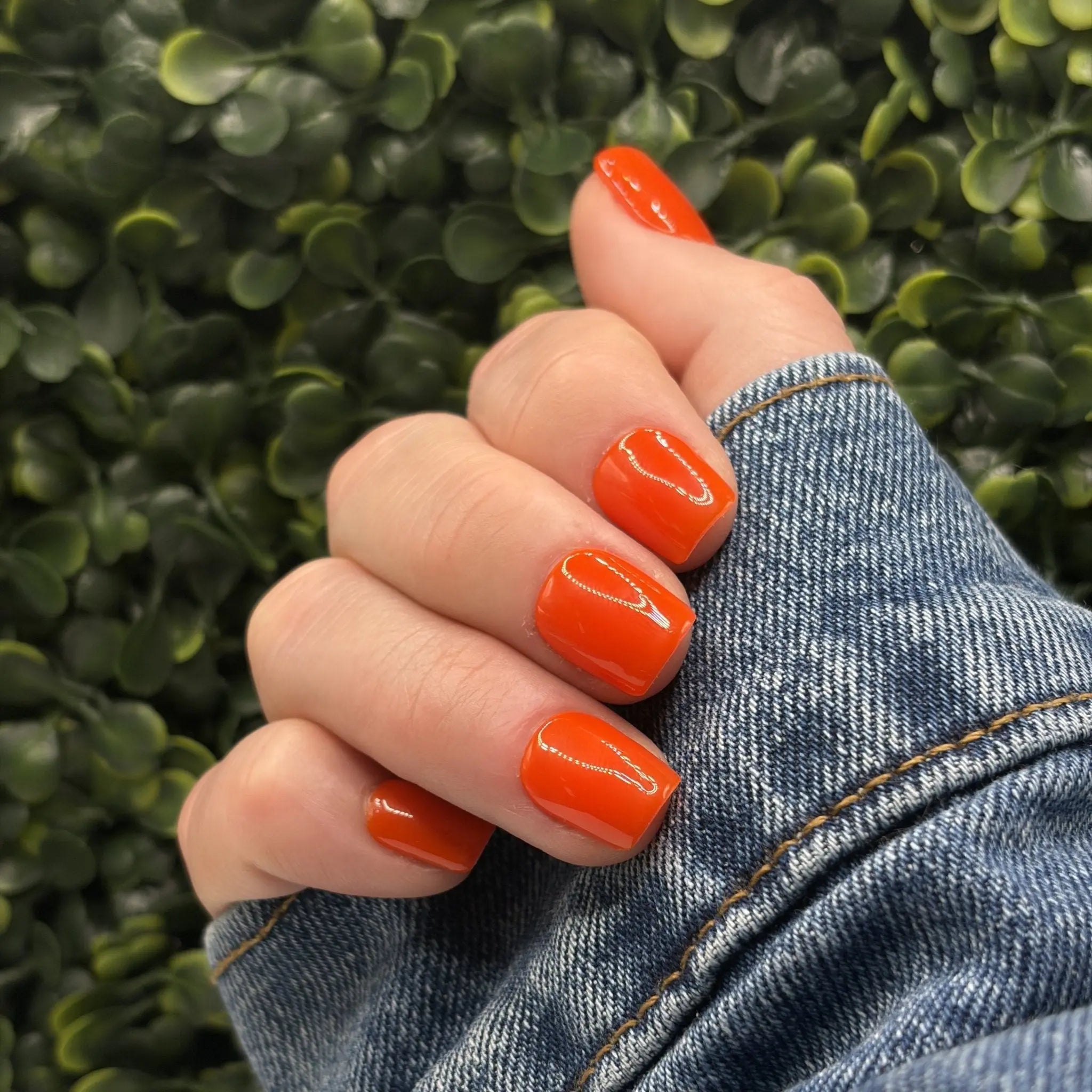 Citrus Sizzle Bright Orange Nails | Neon Sunset Summer Solid | Ready to Ship | Gel - X Tips - E. Jo Nails