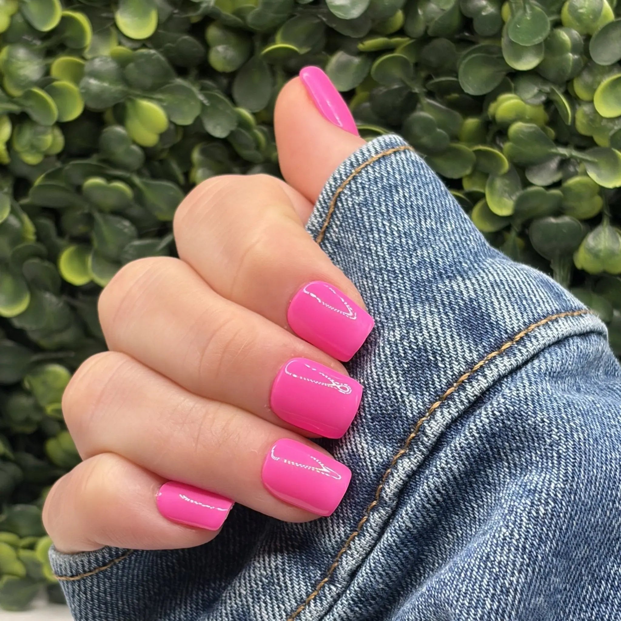 Pink Punch Neon Pink Nails | Electric Summer Solids | Ready to Ship | Gel - X Tips - E. Jo Nails