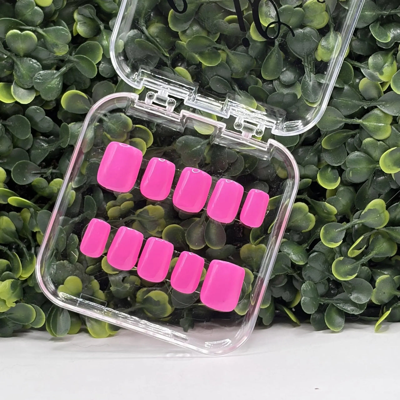 Pink Punch Neon Pink Nails | Electric Summer Solids | Ready to Ship | Gel - X Tips - E. Jo Nails