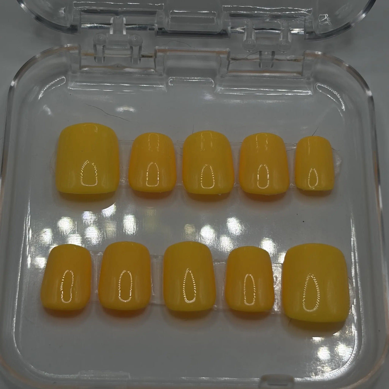 Solar Flare Pastel Yellow Nails | Golden Hour Tan Enhancer | Ready to Ship | Gel - X Tips - E. Jo Nails