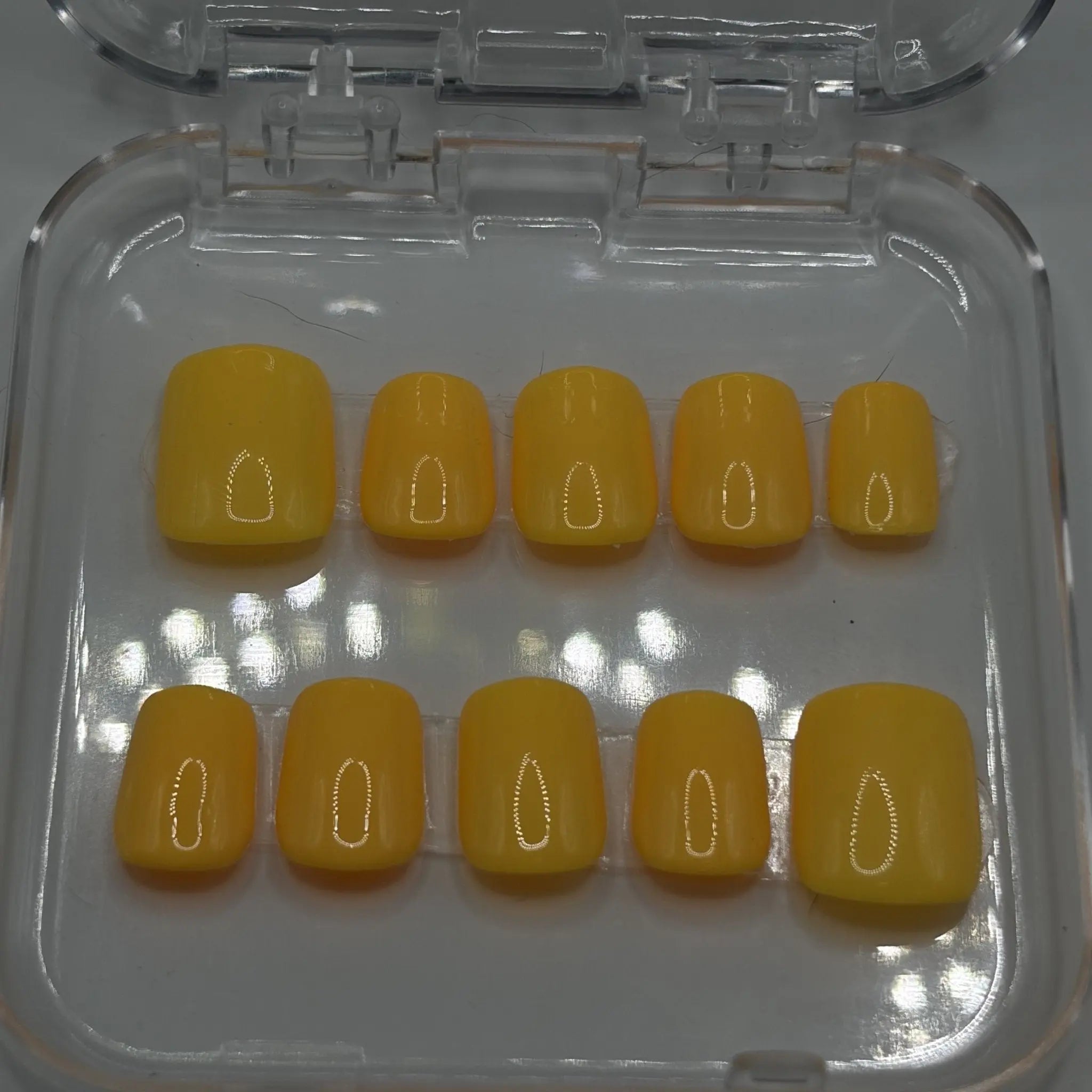 Solar Flare Pastel Yellow Nails | Golden Hour Tan Enhancer | Ready to Ship | Gel - X Tips - E. Jo Nails