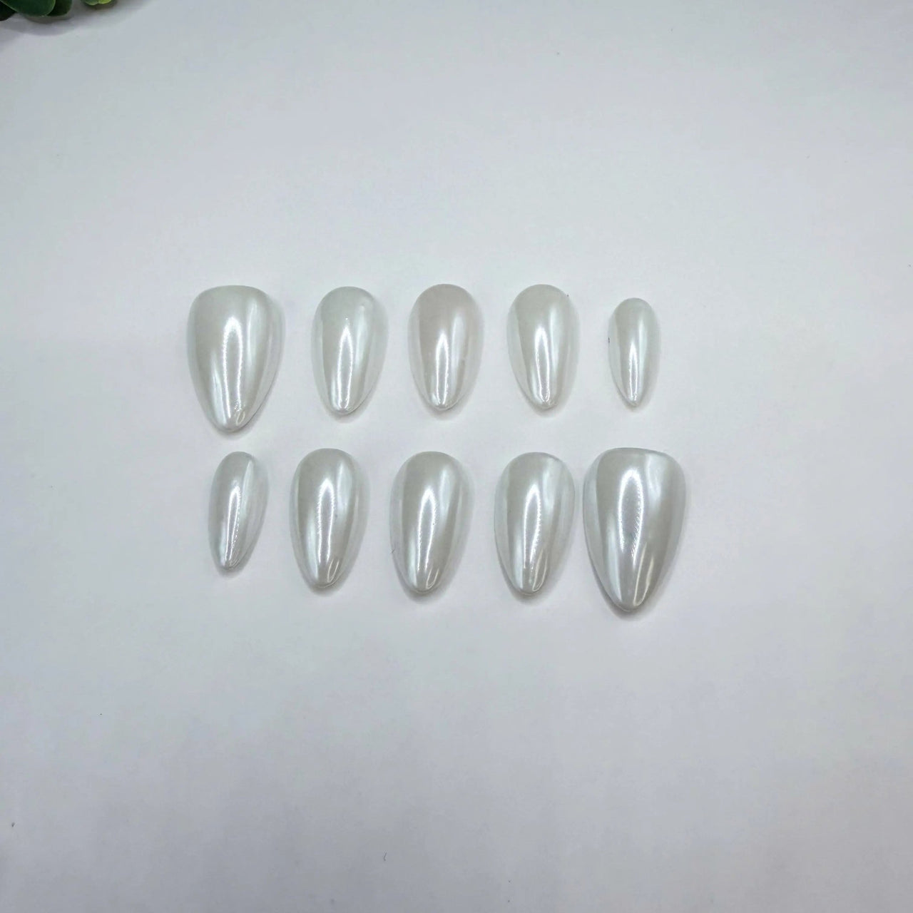 Veil | Luxury Bridal White Chrome Press-On Nails | Handmade Gel-X Tips - E. Jo Nails