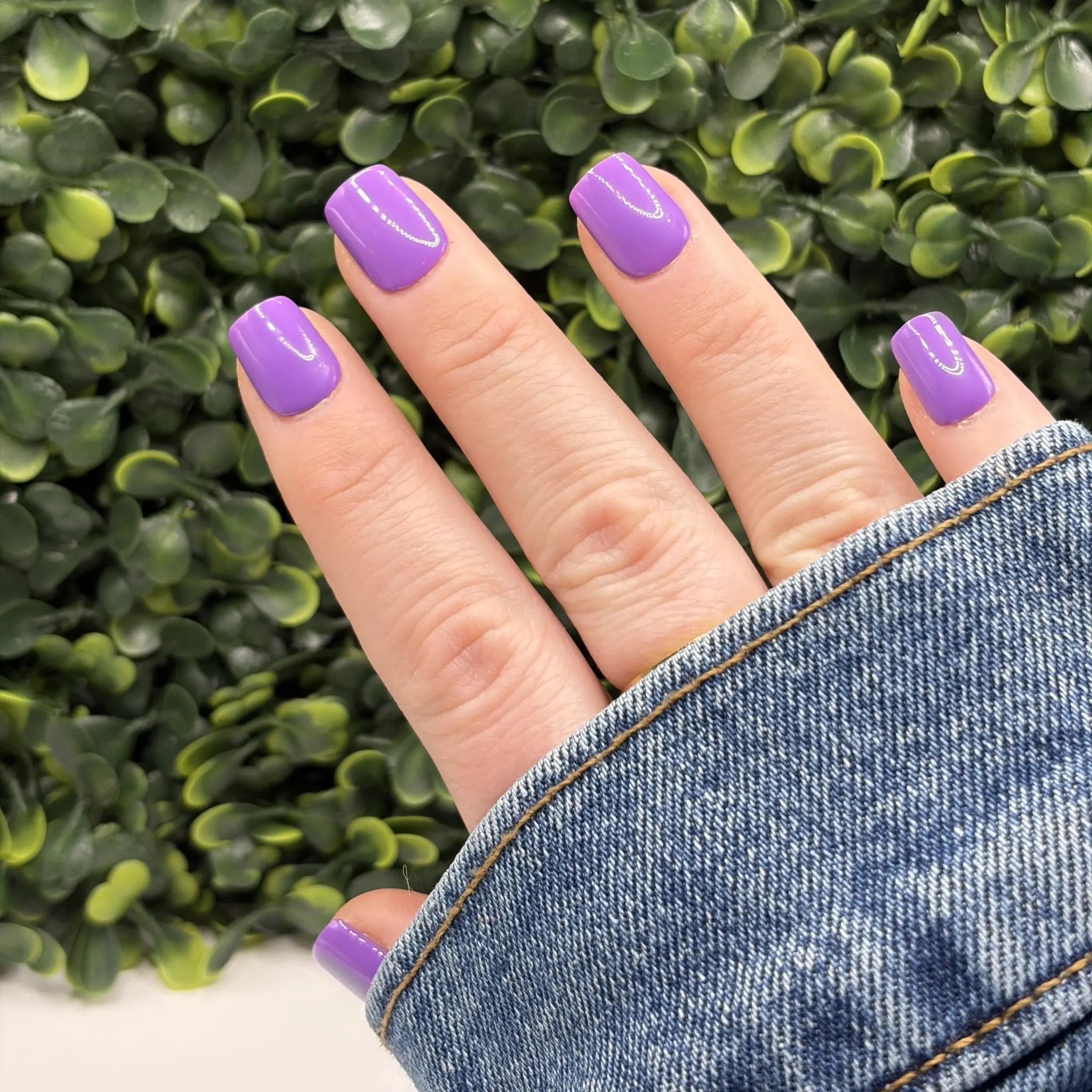 Violet Dream Glossy Purple Nails | Neon Nights Summer Solid | Ready to Ship | Gel - X Tips - E. Jo Nails