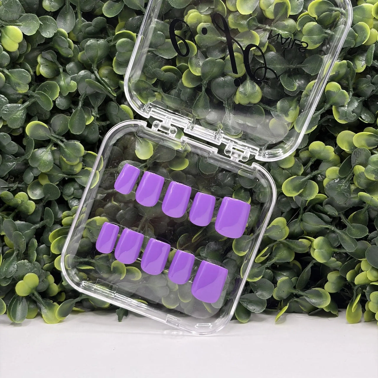 Violet Dream Glossy Purple Nails | Neon Nights Summer Solid | Ready to Ship | Gel - X Tips - E. Jo Nails