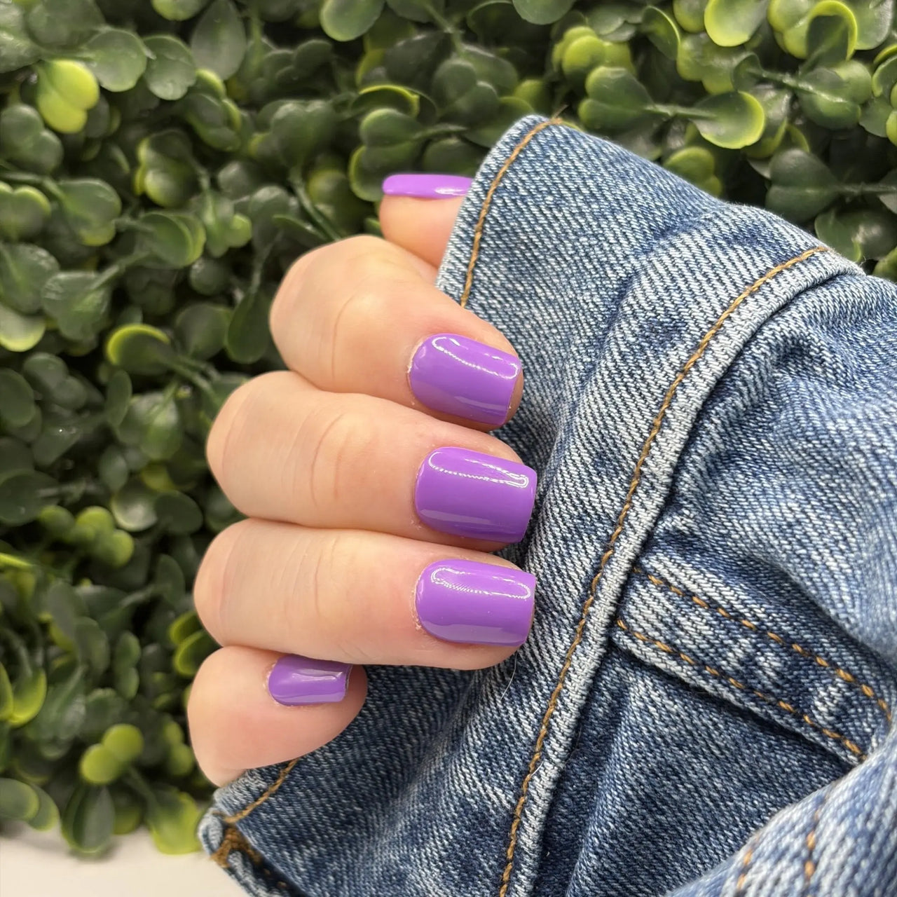 Violet Dream Glossy Purple Nails | Neon Nights Summer Solid | Ready to Ship | Gel - X Tips - E. Jo Nails