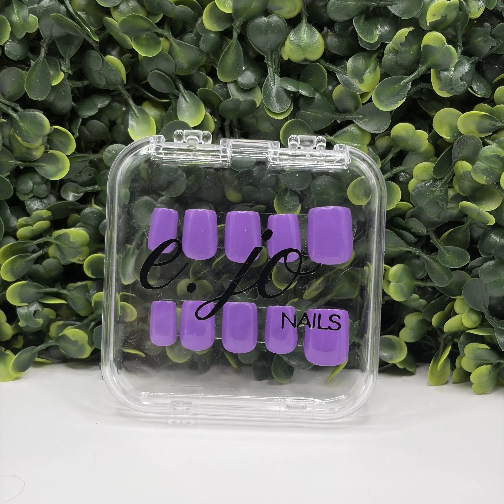 Violet Dream Glossy Purple Nails | Neon Nights Summer Solid | Ready to Ship | Gel - X Tips - E. Jo Nails